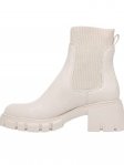 Womens Lug Sole Platform Ankle Boots Elastic Chunky Block Heel